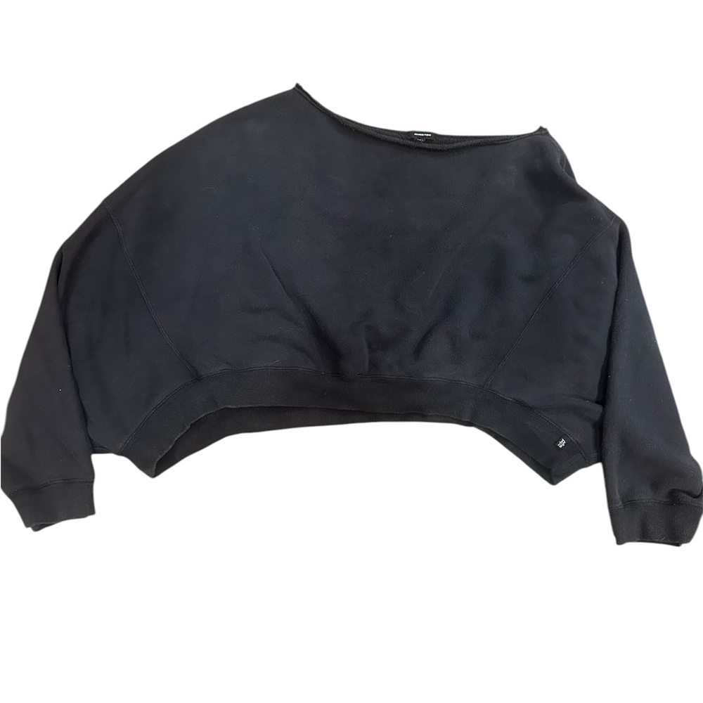 R13 Black Cropped Sweatshirt